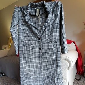 Black and white boutique coat